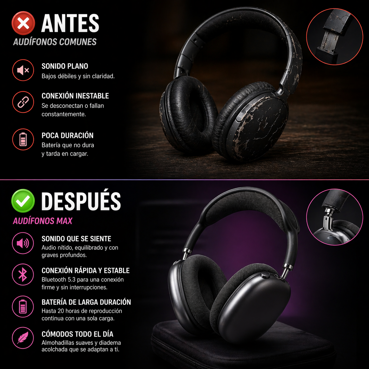 Audífonos Max | Sonido que se siente 🔥 PAGA 1 LLEVA 2 🔥