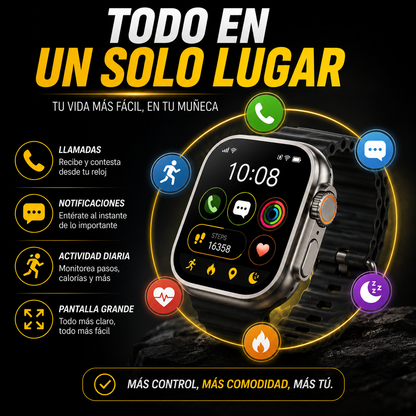 🔥 Smartwatch Ultra | Control total en tu muñeca desde el primer uso