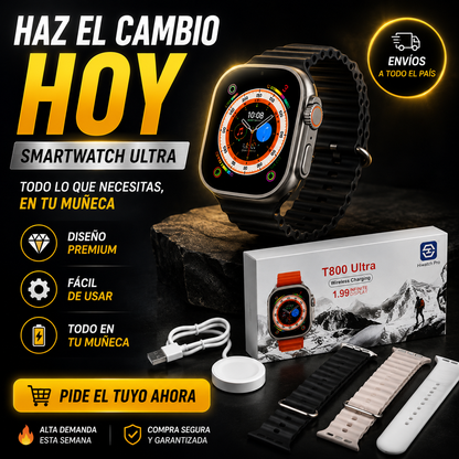 🔥 Smartwatch Ultra | Control total en tu muñeca desde el primer uso