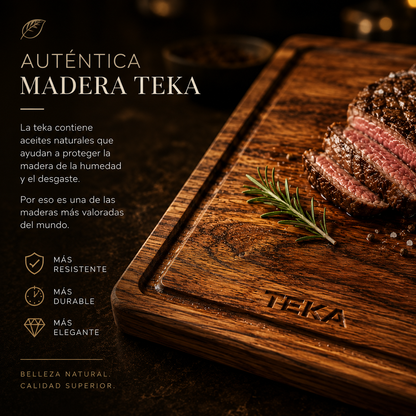 🪵 UNA PIEZA PREMIUM HECHA EN AUTÉNTICA MADERA TEKA
